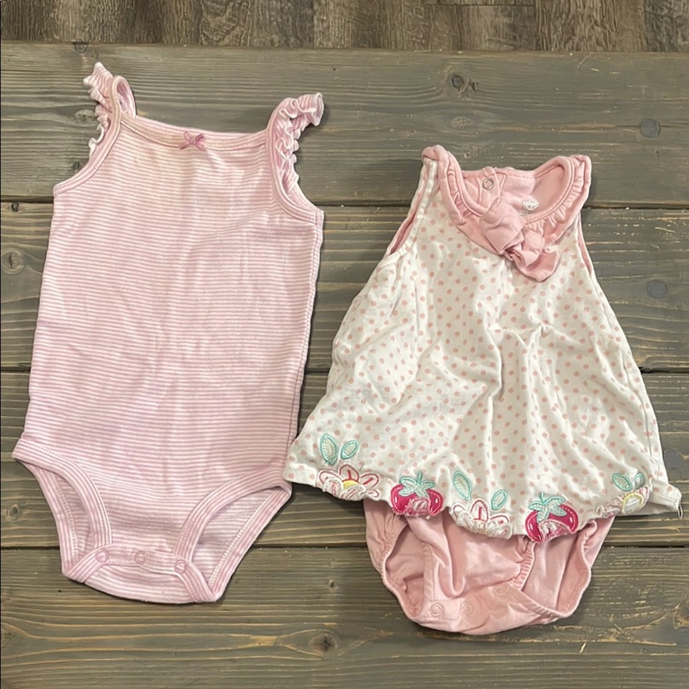 Pink Baby Bodysuit Set